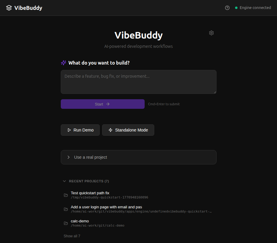 VibeBuddy screenshot